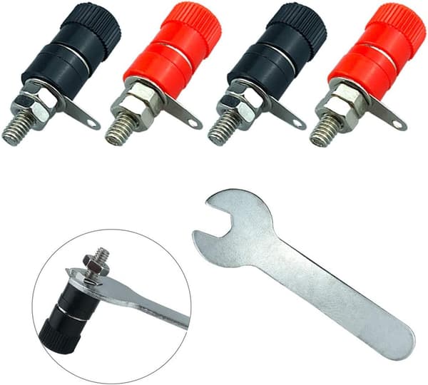 40-delers premium 4mm bananpluggsett for høyttalere, lyd-/videomottaker