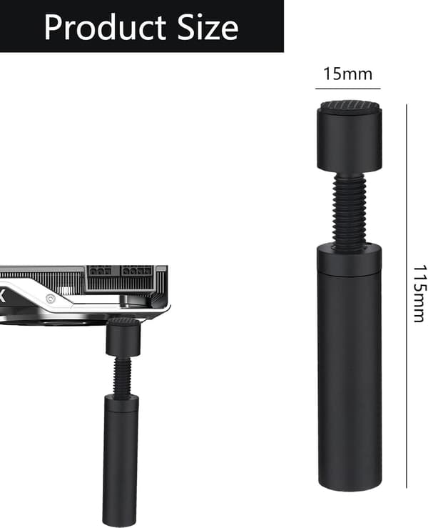 Graphics Card GPU Support Bracket, GPU Bracket Black Graphics Card Holder Adjustable Height, for Various Computers