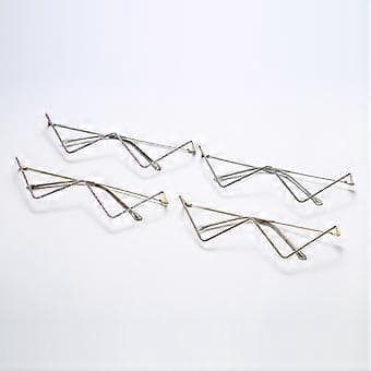 Halvram Glitrende Krystal Solbriller UV-beskyttelse Rhinestone Solbriller Uden Glas