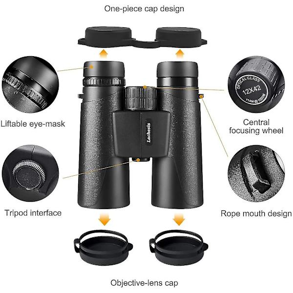 12x42 High-Performance Binoculars Compact For Adults Bird Watching, Upworld Hd