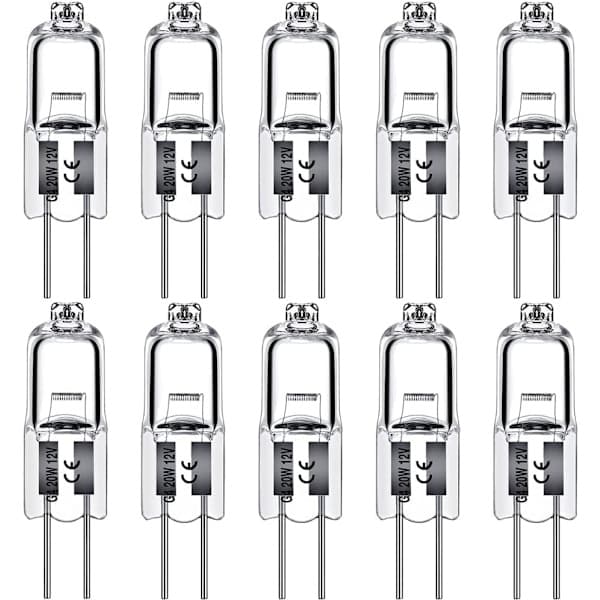 G4 halogenlampor 10W 12V - Varmvitt - 12 st 12pcs 10W
