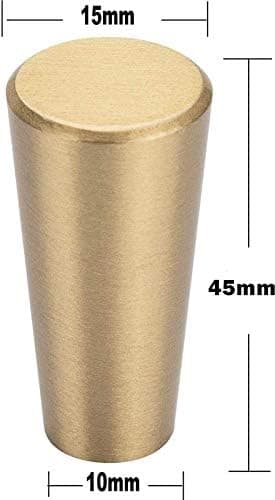Set med 4, väggkrokar i borstad mässing, 45 mm x 15 mm, guldrockshandduk