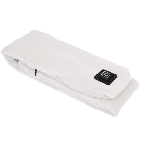 Winter Smart Heating Scarf Safe Electric Neck Warmer Temperature Adjustable Warm Scarf White