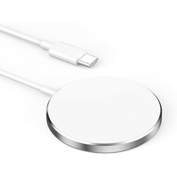 Trådløs opladningsplade til iPhone - 15W USB-C-oplader til iPhone, hurtig magnetisk trådløs oplader til iPhone 15/15 Pro/15 Pro Hvid White
