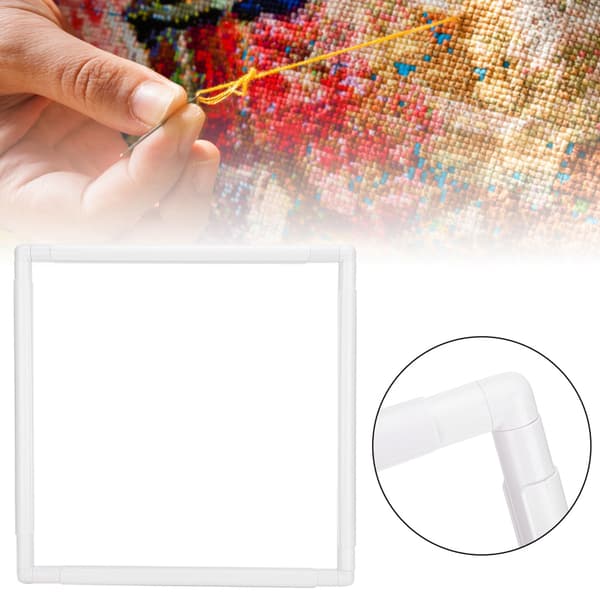 Square Embroidery Hoop DIY Hoop Cross Stitch Tool Handheld Rectangular Sewing Supplies 17 x 17 inch