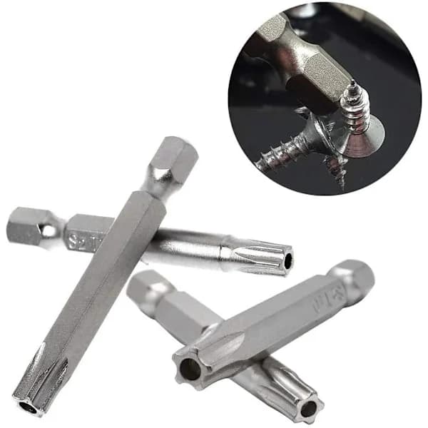 Hexskaft Torx Star 5-punkts Bitsmejsel T10-T40 Magnetisk Säker