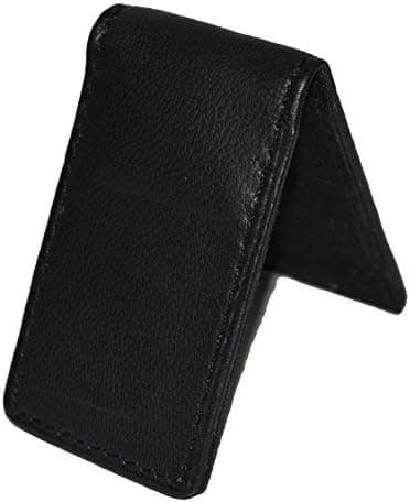 Herrepunge stærk magnetisk pung, pengeclips pung læderpung dollarclips euroclips, sort, 2.1/2  \" X 1.1/2  \"