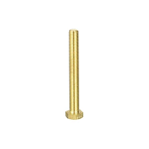 Brass Hex Bolts, M12x100mm 1pc Fully Threaded Class 4.8 Solid Brass Hex Head Bolt Machine Screws