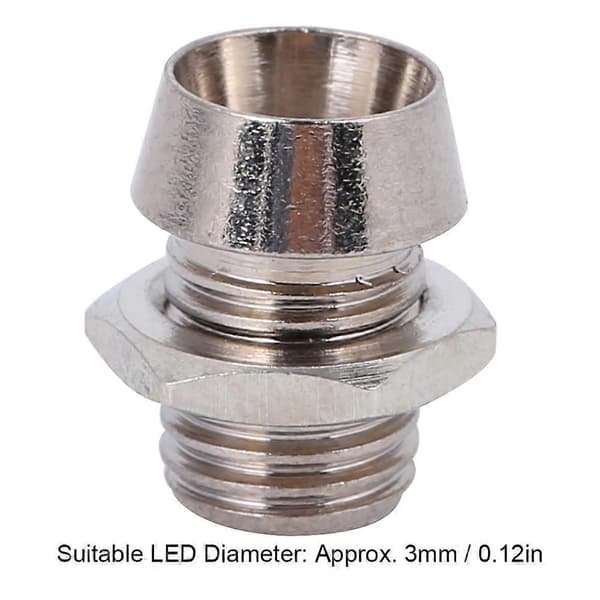 50 stk. metal kobber lampeholder LED-holder base tilbehør til 3 mm LED'er