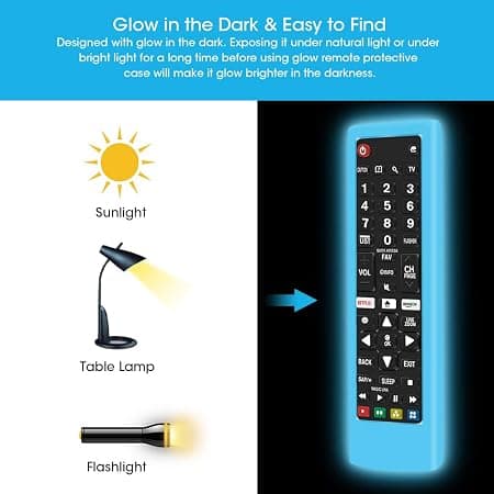 (Glow Blue) Skyddsfodral för LG AKB75095307 AKB75375604 AKB749