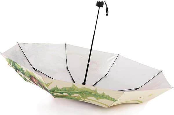 Dammode Kattekunst Paraply 3-Fold Gåparaply Unik Rejseparaply Robust Vindtæt Anti-UV