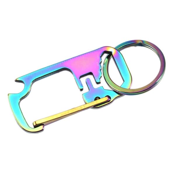 Fishing Keychain Carabiner with 4cm Ruler Clip Lock Buckle Hack Carabiner Fish Tool Camping Accessories Multicolor