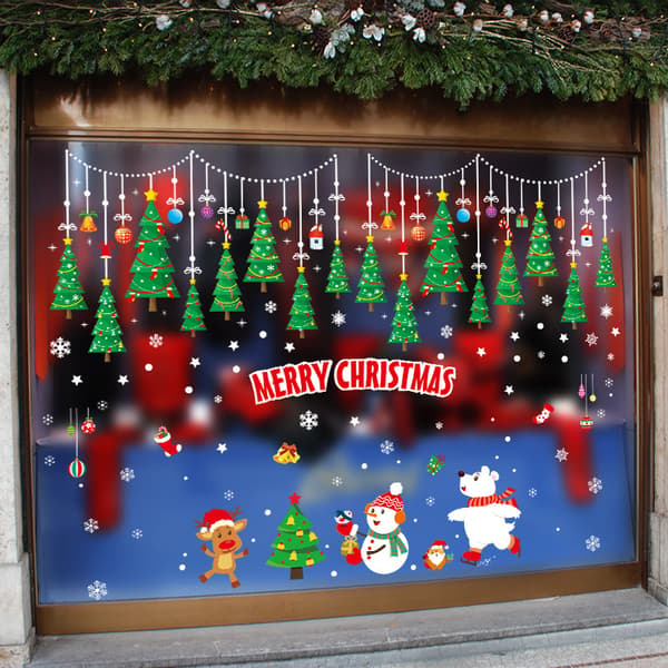 Christmas New Year Wall Stickers Window Decorative Stickers