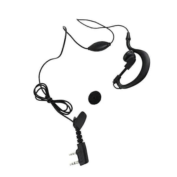 [PL】2-bens 2,5 mm/3,5 mm ørekrog hovedtelefonmikrofon trådløst headset til Baofeng Kenwood