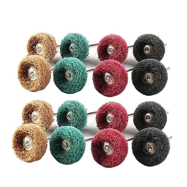 12 parts non-woven abrasive polishing disc drill holder