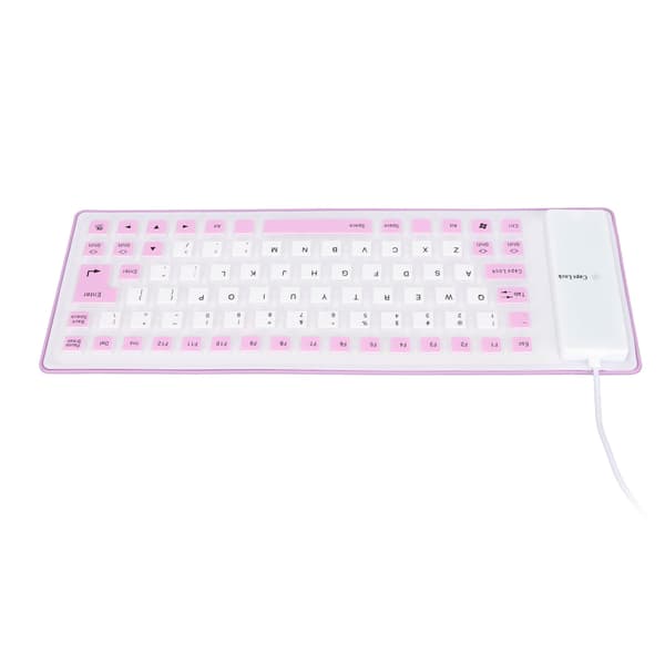 Silicone Keyboard Fully Sealed Design Lightweight Portable Silent Soft Comfortable USB Wired Silicone Keyboard for PC Purple