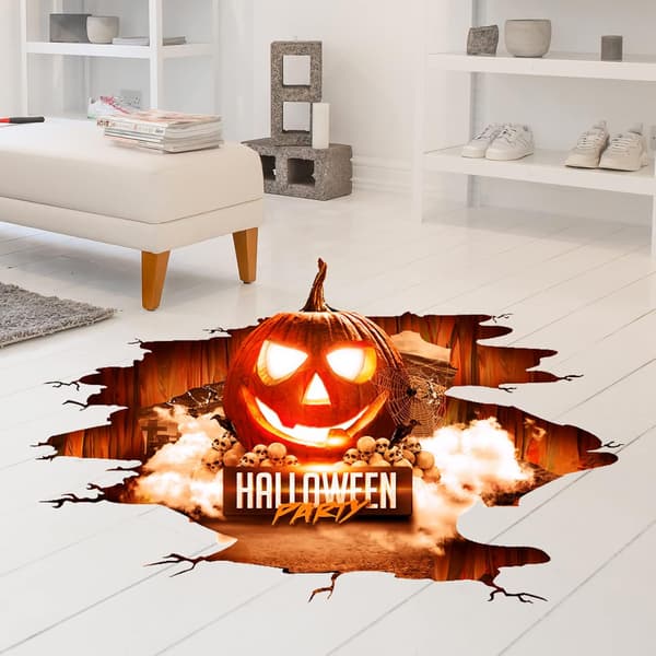3D Halloween-seinätarrat irrotettavat, kurpitsa Halloween-seinätarra