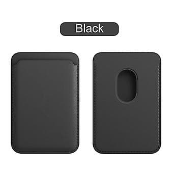 Magnetisk læderkortholder Mag Safe etui til iPhone 12 Pro Max Mini (rød)