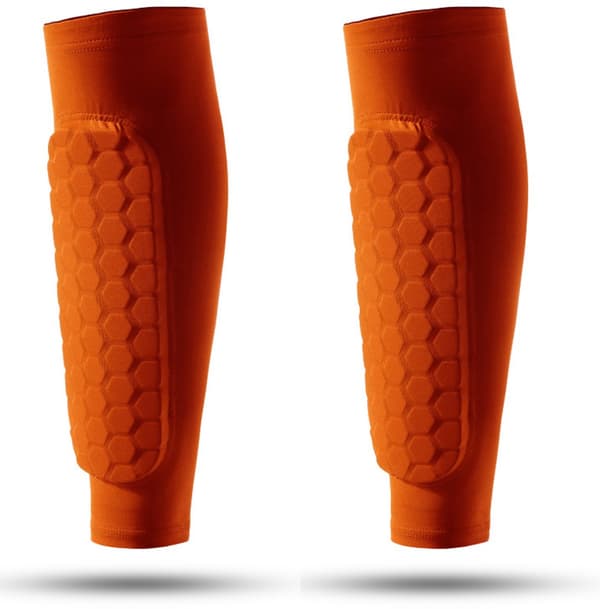 Fodboldbenskinner - Skibenskinner - Lette benskinner - Størrelse XS - Orange - Et par