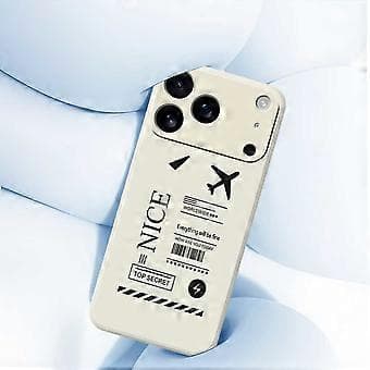 Compatible Case for iPhone 17 Pro, Boarding Pass Pattern, Print, Straight Edge, TPU Phone Back Cover (Green)