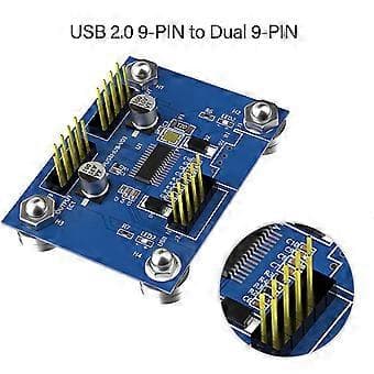 Magnetic Mounted USB 2.0 9-Pin Splitter Adapter for Connecting Multiple Devices & Space Optimization