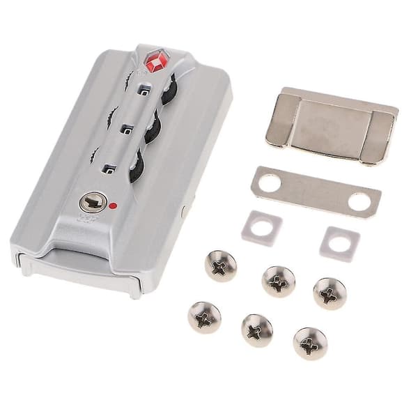 TSA Security 3-Digit Combination Padlock Luggage Suitcase Code Lock Silver