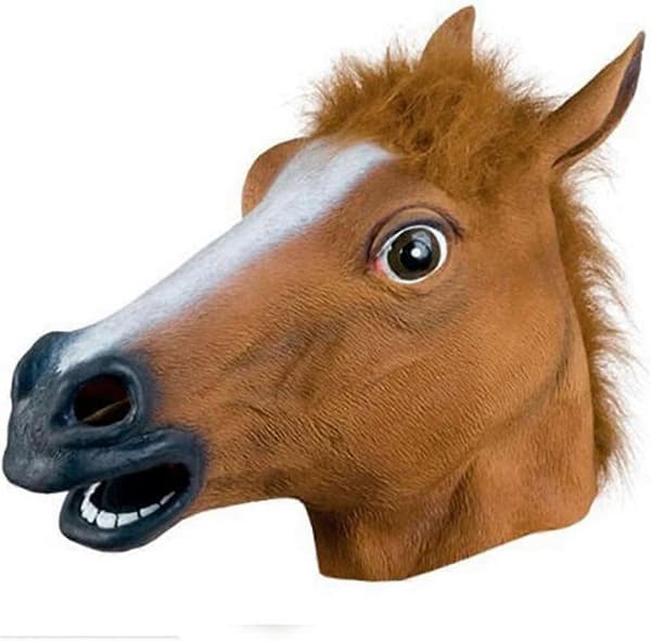 Hestehode Maske Cosplay Kostyme Fest Morsom og Underholdende Halloween Hestehode Maske Hodeplagg Lnu Ma Jun
