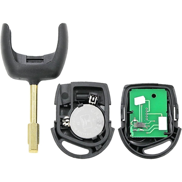 433 MHz 3 knappar bilfjärrkontroll nyckel, fjärrnyckel ska falla ersättning för Fo-rd Mondeo Focus Fiesta KA Transit med 4D60 chip