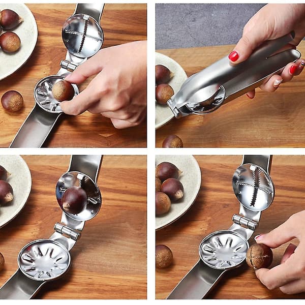 New Creative Stainless Steel Walnut Peeler Chestnut Gun
