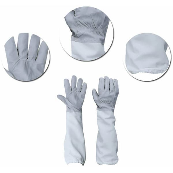 Beekeeping Equipment Beekeeping Suit Bee Jacket Beekeeping Gloves Protective Sleeves Hive Tool J-Hook Hive Brush Queen Catcher for Beekeepers