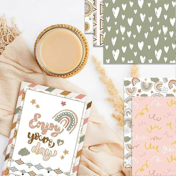 Scrapbook Paper Pad - 30.5 x 30.5 cm Cute Patterned Cardstock, 24 pcs Scrapbooking Paper, Card Making Craft Paper Pack