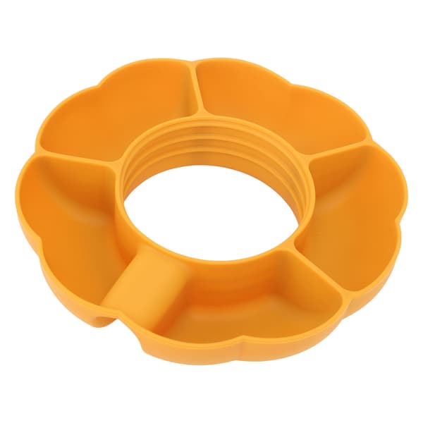Silikon Delt Serveringsbrett 5 Rom Rund Snacksbeholder for 40oz Kopp Oransje