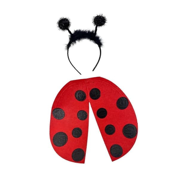 Vinge med Hårbånd Cosplay Mariehøne Kostume til Rollespil Halloween (FMY)
