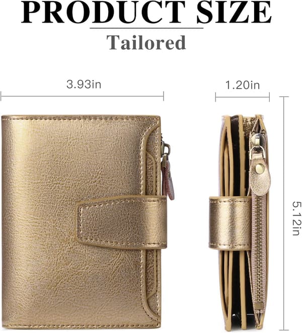 Antique Bronze Wallet Women Genuine Leather Ultra Thin Wallet W