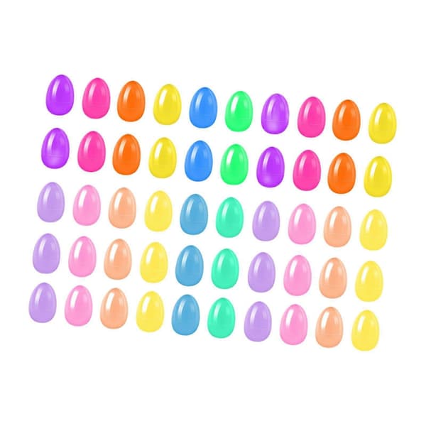 50 Pcs Fillable Easter Eggs Fun Empty Easter Eggs for Party Classroom Rewards