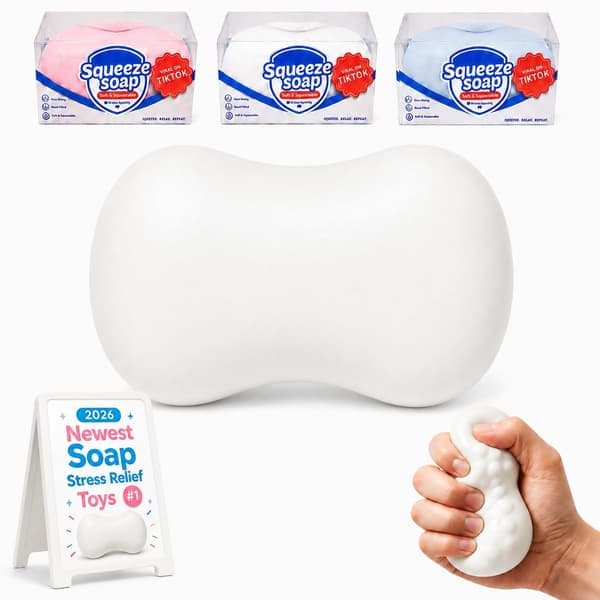 Rapeat saippuapuristimet helmitäytteellä, Rapeat saippuapuristimet Soap White Soap White Soap White