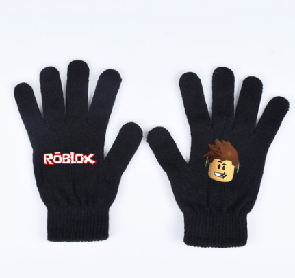 Roblox Spil Strikkede Handsker med Alle Fingre Vinter Børnehandsker_yux A A