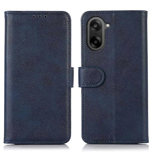 For OnePlus Nord CE5 5G Case Leather Wallet Case with Cowhide Texture and Stand Blue Blue