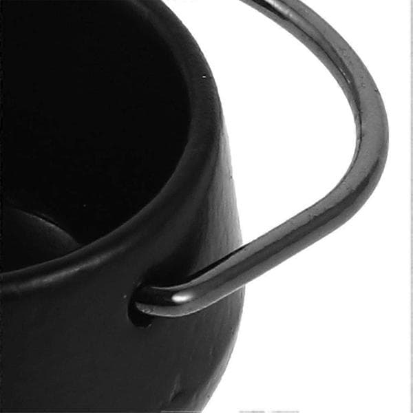 Miniature Halloween Cauldron Dollhouse Accessory Black Iron Alloy for Spooky Settings 2 Pieces