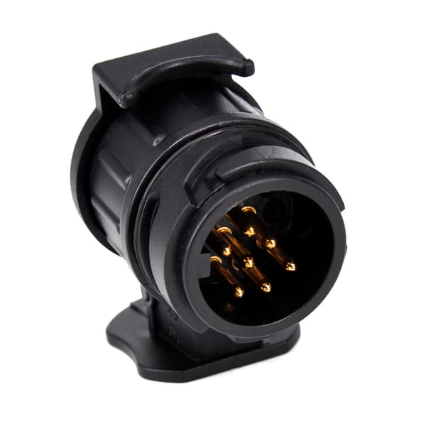 1 stk 13-polet til 7-polet traileradapter - Sort - til bil, trailer,