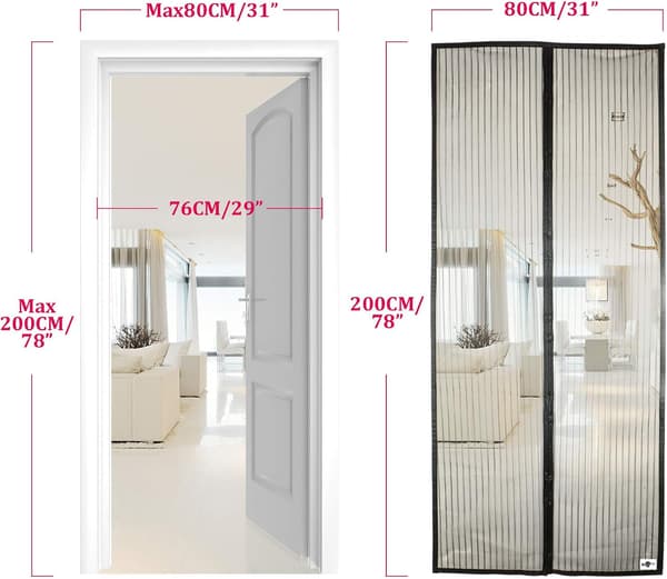 Magnetic Screen Door, Mosquito Net Flying Curtain