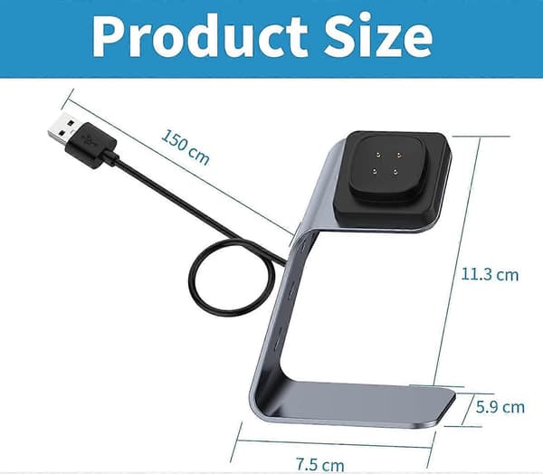 Latausasema Fitbit Sense/Sense 2/Versa 3/Versa 4 -kelloille