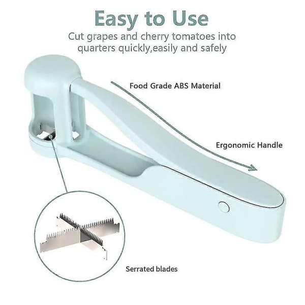 Grape Dividers Grape Slicer Quarter Cutter Tool for Fruit Vegetable Grape Cherry Tomato Cutter, Kitchen Utensil Fruit Slicer for Vegetable Fruit Salad