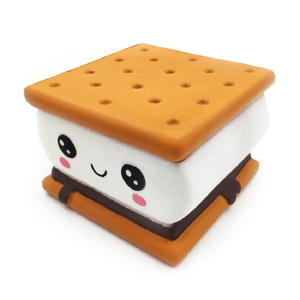 4 stk. Vaffelkage Pizza Kaffe Kop Kawaii Duftende Blød Langsom Stigning