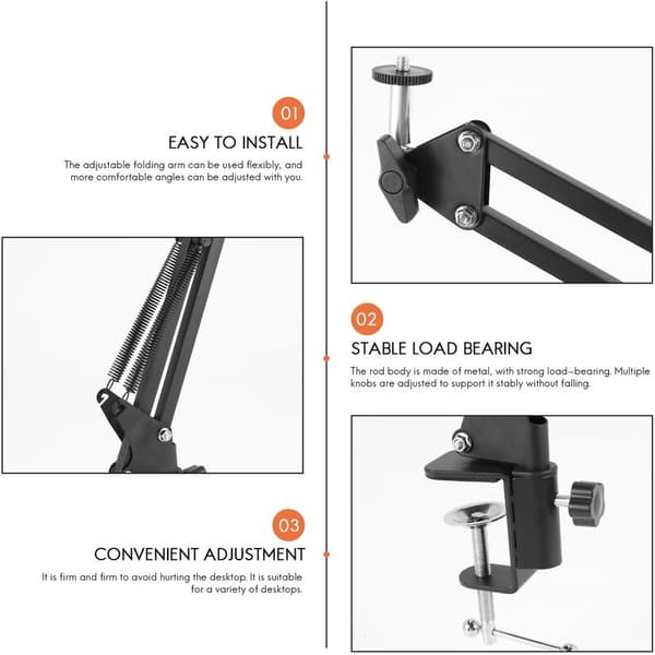 Adjustable Desk Clamp Suspension Scissor Arm Mount Holder for Logitech C922 C930E C930 C920 C615 Webcam