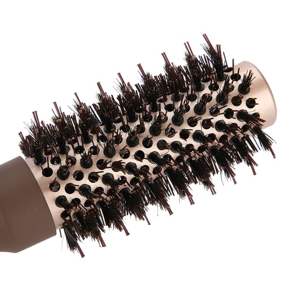 Højkvalitets Anion Antistatisk Rund Hårbørste Salon Styling Børste Kaffe (32mm)