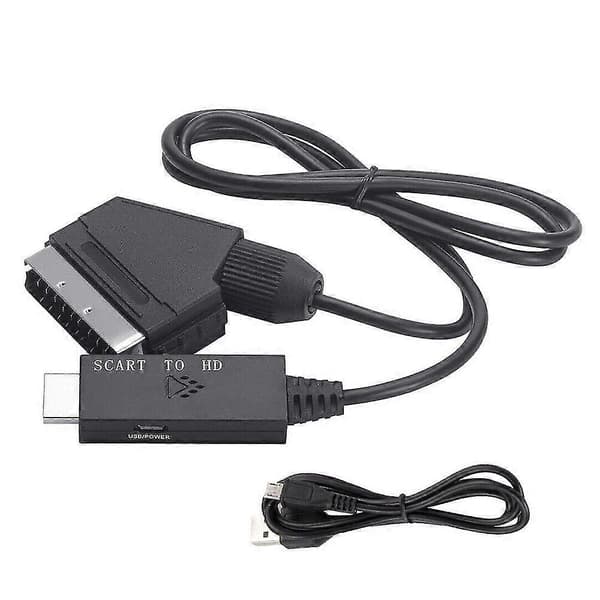 Scart til HDMI-kabel videoadapter Scart til HDMI-konverter Scart til HDMI-adapter