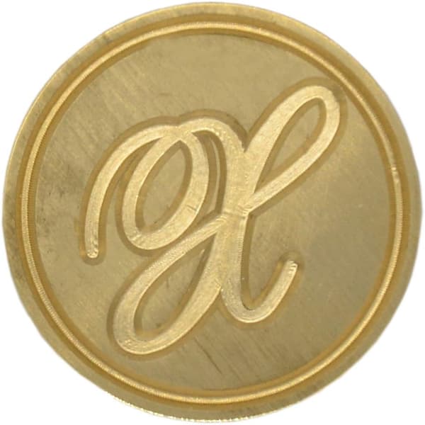 Voksseglstempel bogstav A-Z, Alfabet initialseglstempel til jule- og taksigelseskort, bryllupsinvitation W-S-2 (bogstav X) -
