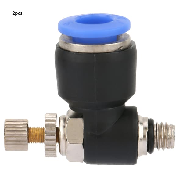 2 stk. rør luftstrømhastighetsregulator rør pneumatisk monteringsregulatorventil (SL6-M5)