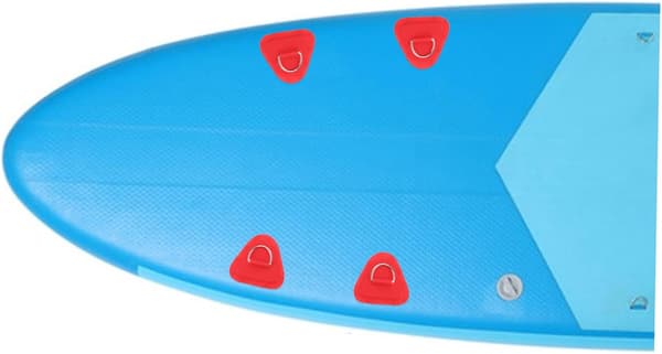 4 stk. kajakktau-ringer av rustfritt stål og PVC elastiske erstatningsspenner D-spenne kompakte støvler tau montering kanoer kajakk surfebrett padling -